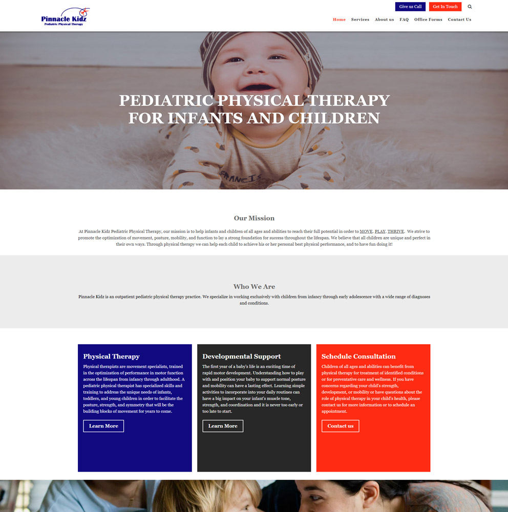Pediatric website example