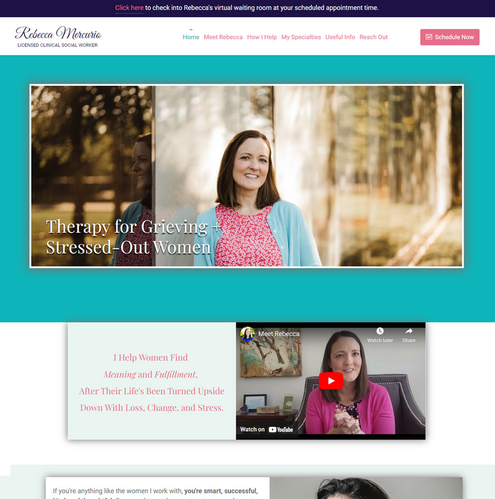 Grief counselor website example by Medic Ground