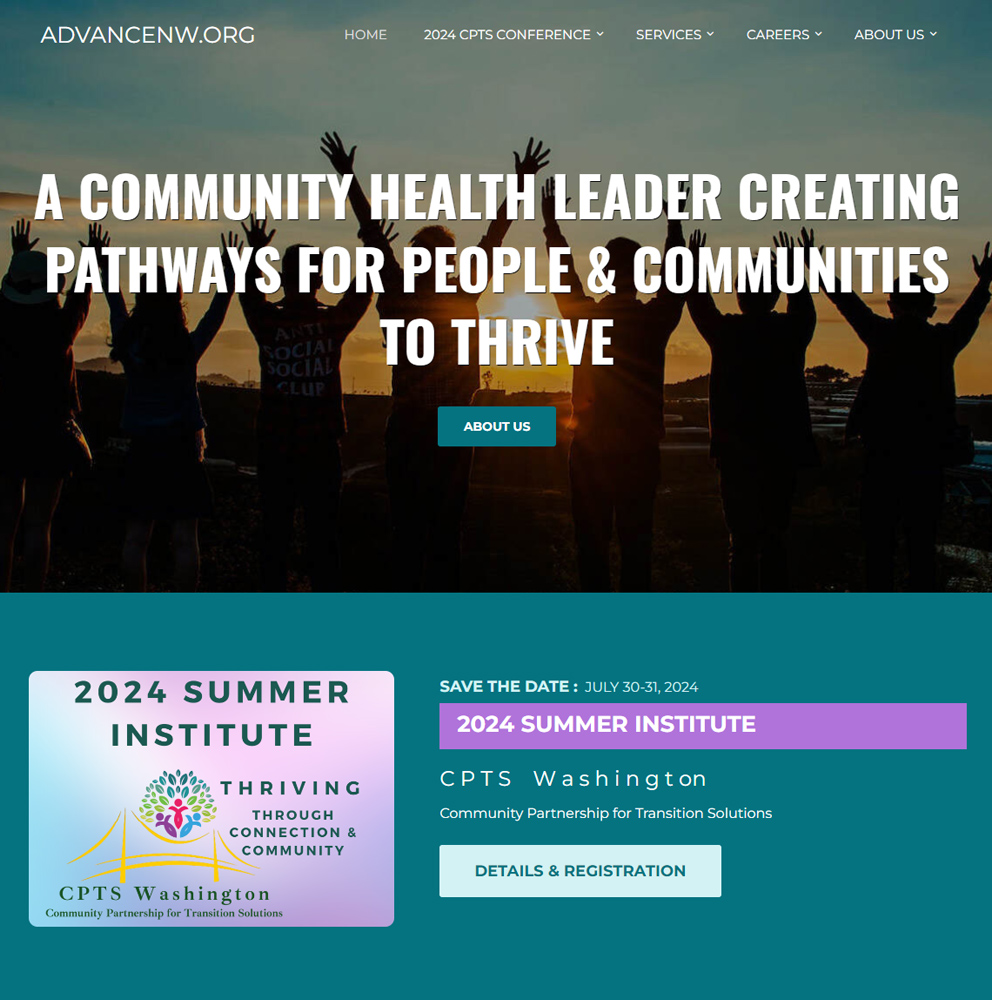 Advance NW organization website designed and created by Weebly Expert and Medic Ground