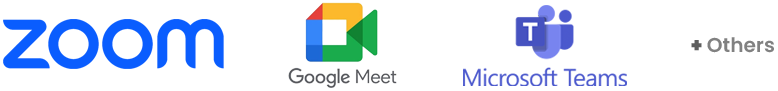 Call apps via Zoom, Google Meet, Microsoft Teams and others